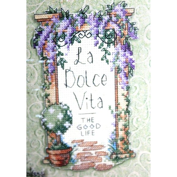 Cross Stitch Kit Dimensions Stone Path Studio La Dolce Vita Good Life Counted - Picture 8 of 8